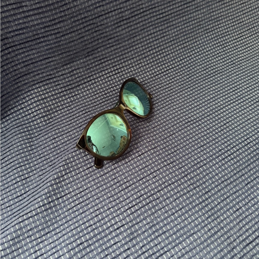 Michael Kors Green Mirrored Lens Round Sunglasses